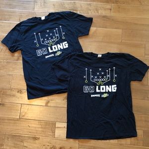 Like New Fanzz Football Black Go Long Graphic T-Shirts (Set of 2) Shirts Sports